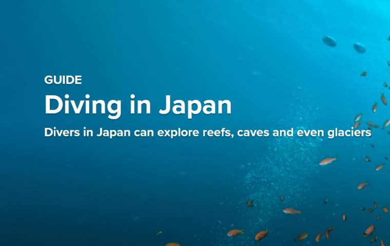 Diving in Japan : Divers in Japan can explore reefs, caves and even glaciers